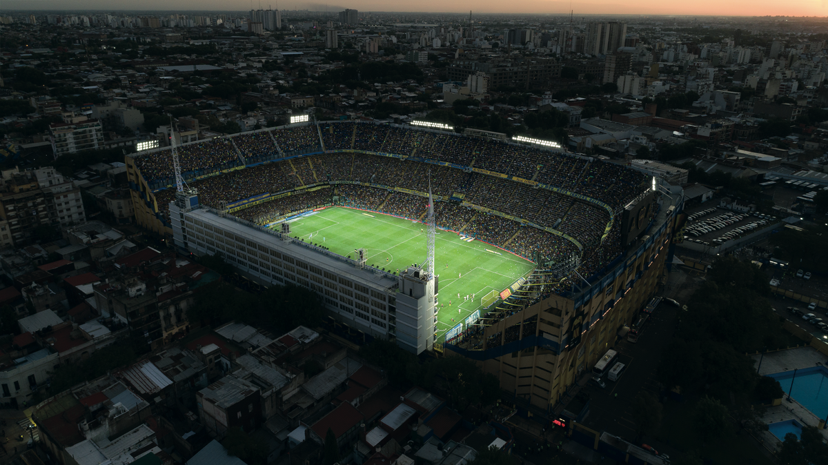 Estadio del Club Atlético Boca Juniors luminarias